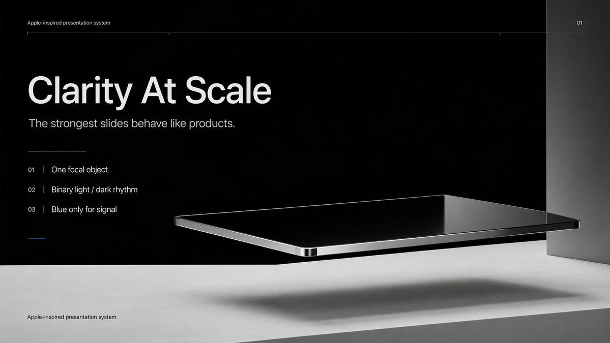 Apple-Style Minimal Presentation Cover - GPT Image 2 prompt example