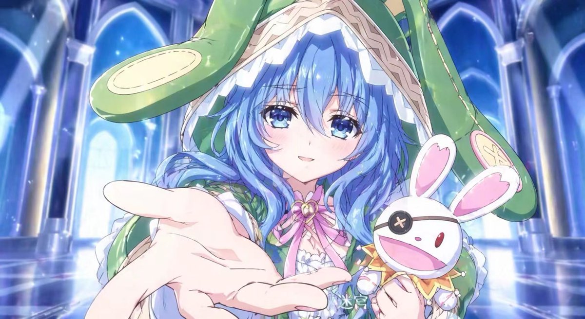Blue-Haired Bunny Hood Anime Girl - GPT Image 2 prompt example