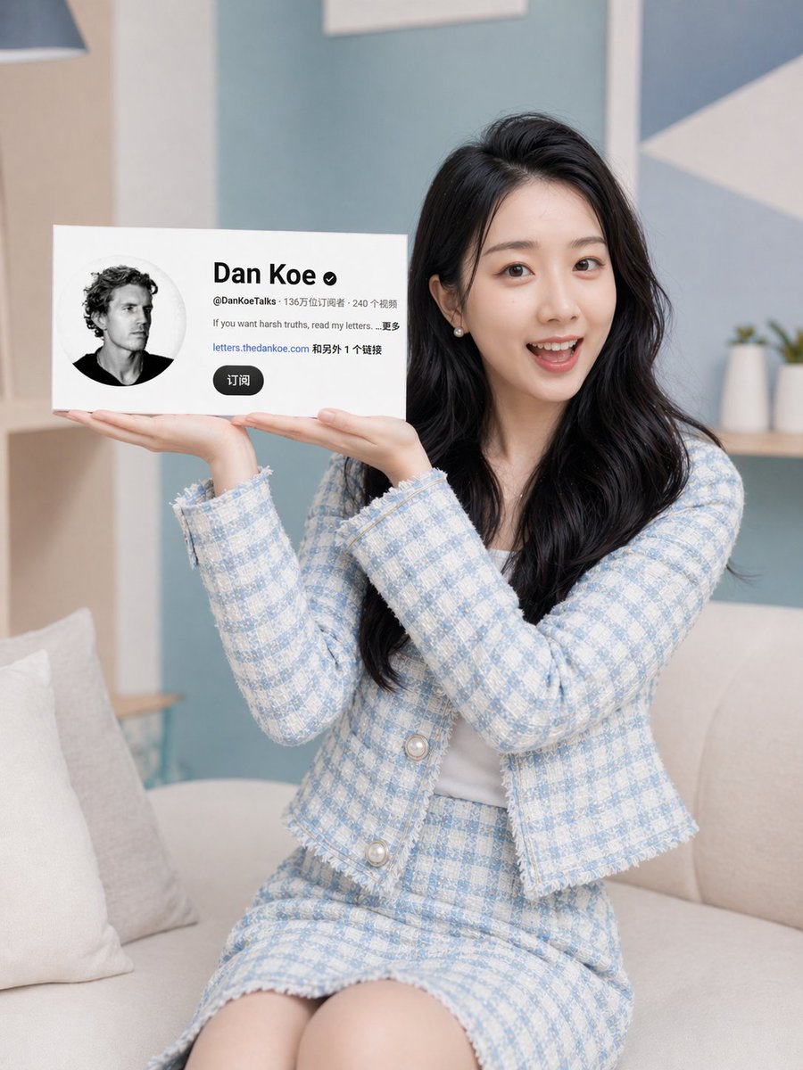 Influencer Holding Floating Profile Card - GPT Image 2 prompt example