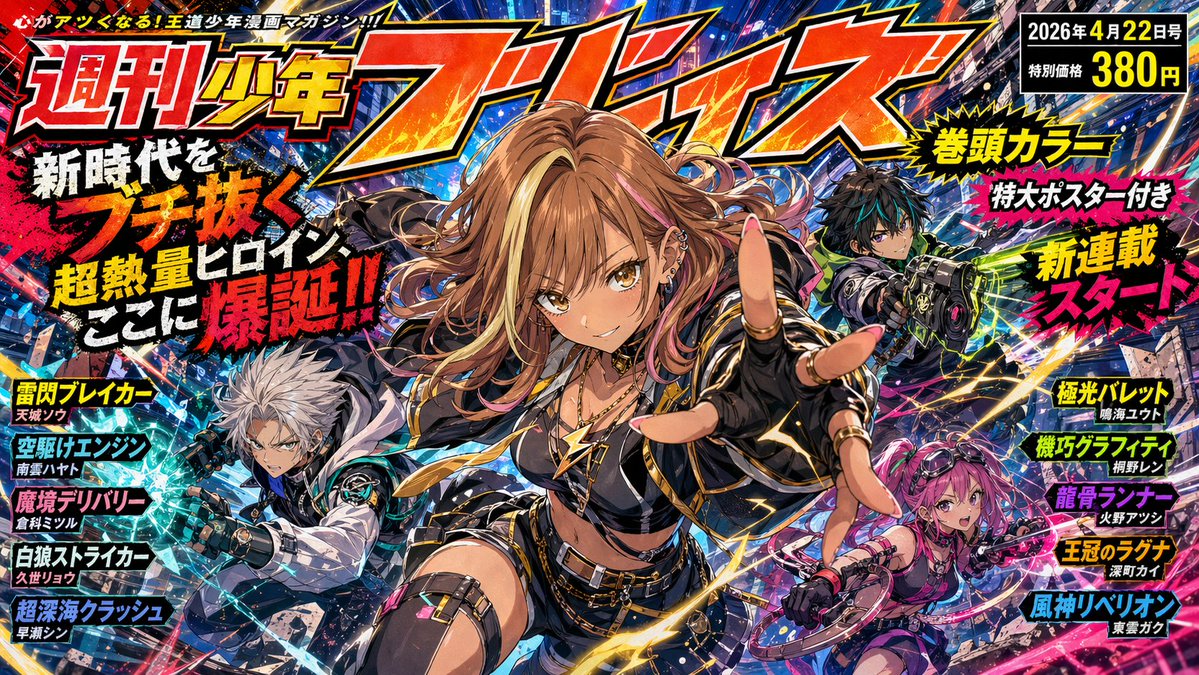 Explosive Shonen Manga Cover - GPT Image 2 prompt example