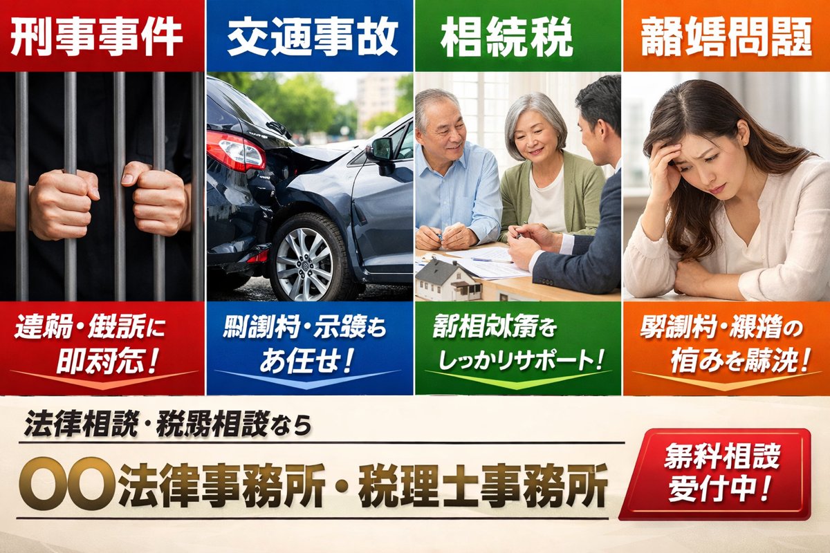 Japanese Legal Services LP Banner - esempio di prompt GPT Image 2