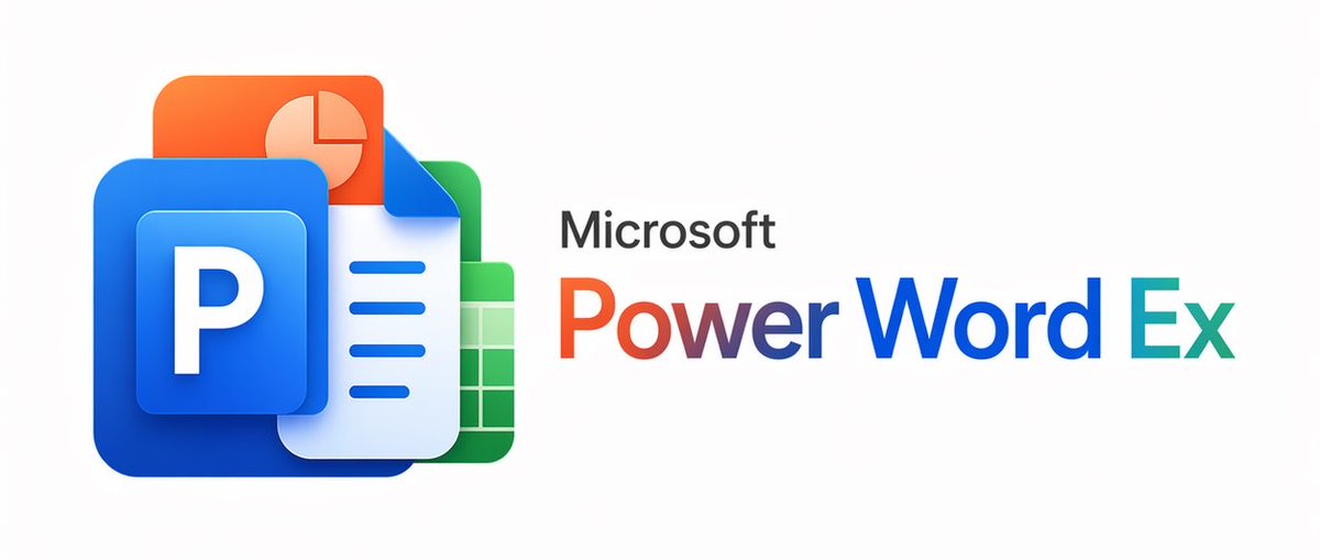 Microsoft PowerWordEx Logo Mockup - GPT Image 2 Prompt-Beispiel