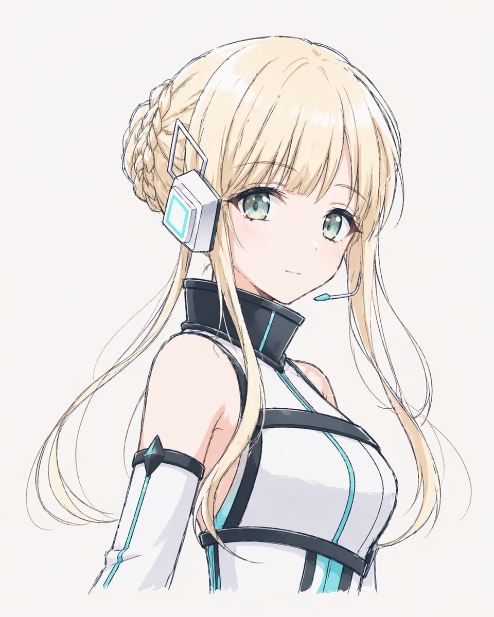 Minimal Futuristic Anime Girl Portrait - GPT Image 2 prompt example