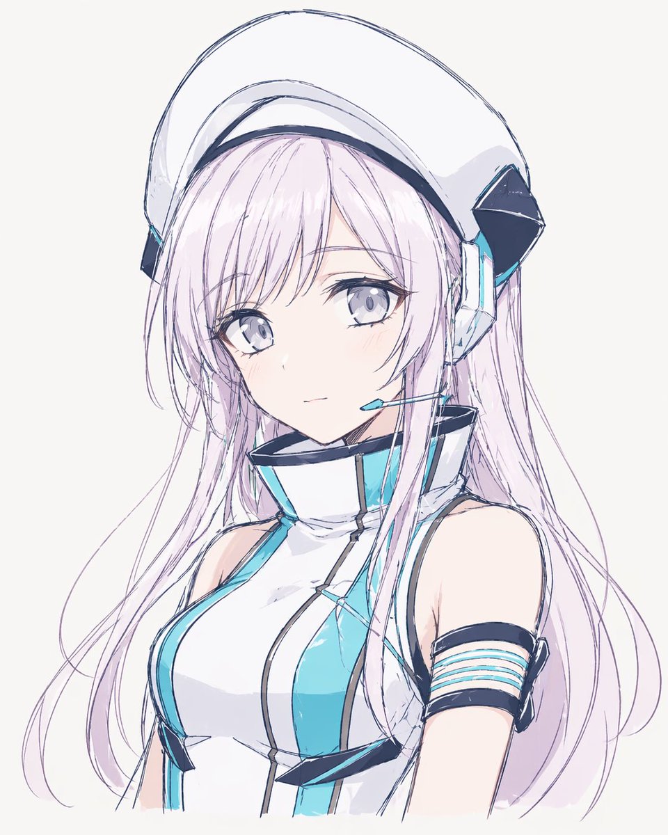 Minimal Sci-Fi Anime Girl Portrait - GPT Image 2 prompt example