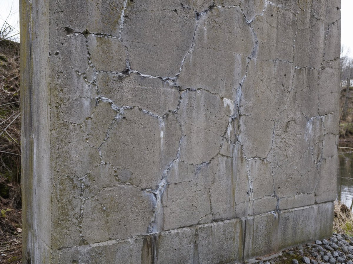 Concrete Wall with ASR Map Cracking - GPT Image 2 prompt example