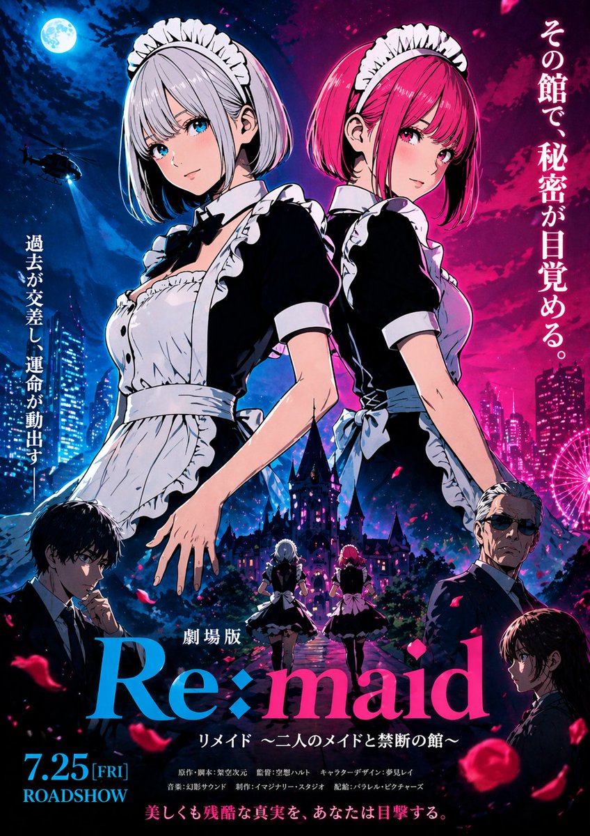 Anime Maid Thriller Movie Poster - GPT Image 2 prompt example