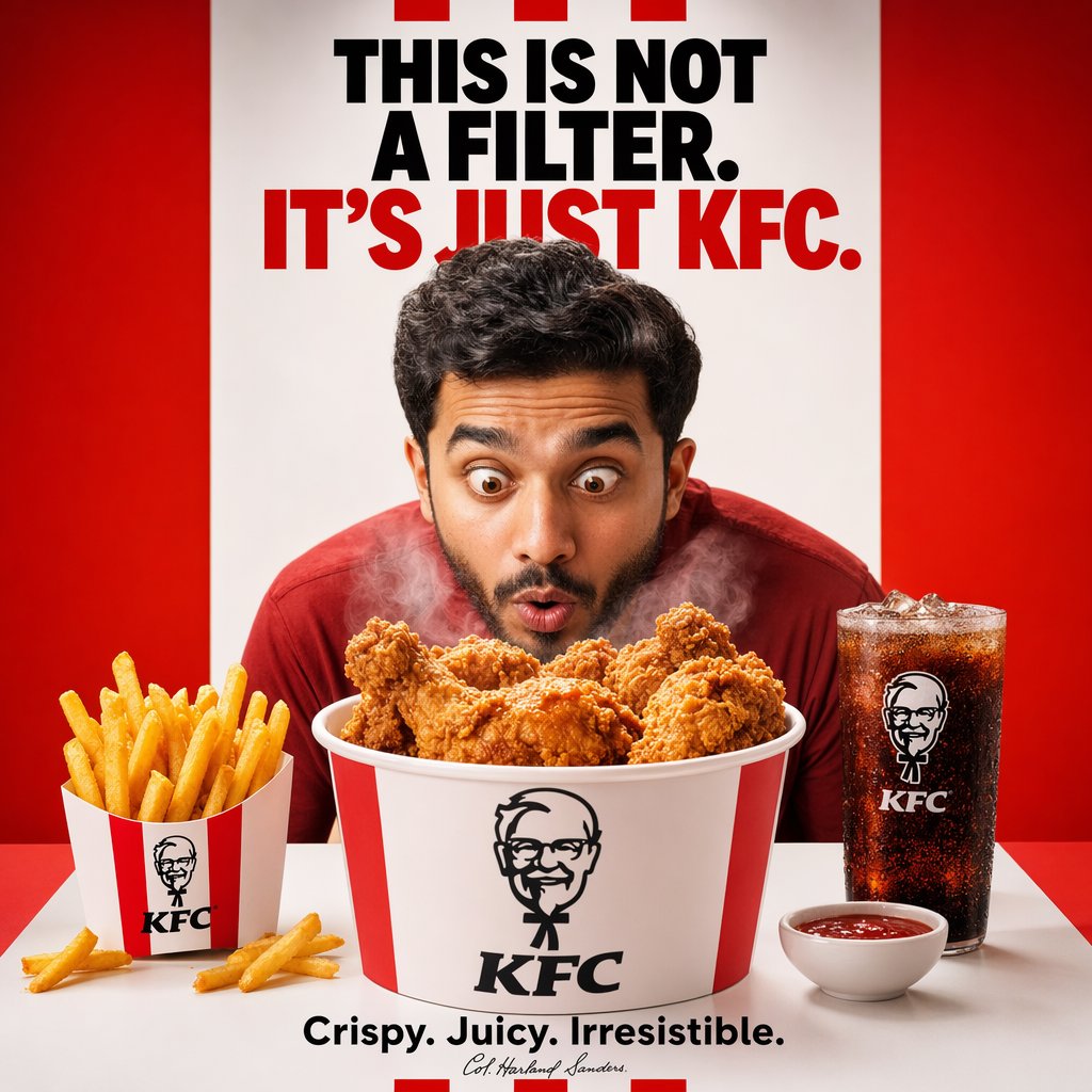 Bold KFC Food Ad Poster - GPT Image 2 prompt example