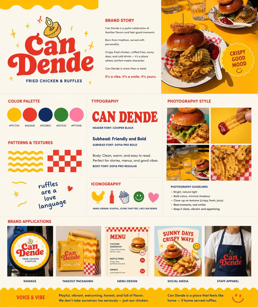 Retro Fast-Food Brand Board - GPT Image 2 prompt example