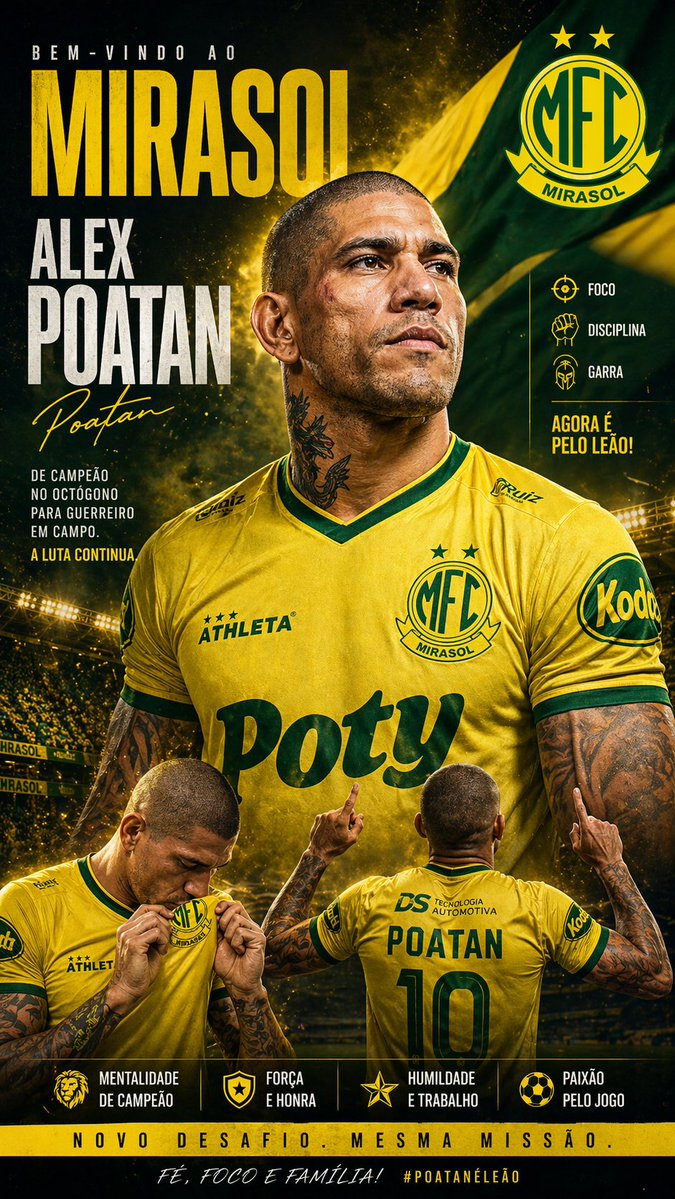 Mirassol FC Signing Announcement Poster - GPT Image 2 prompt example