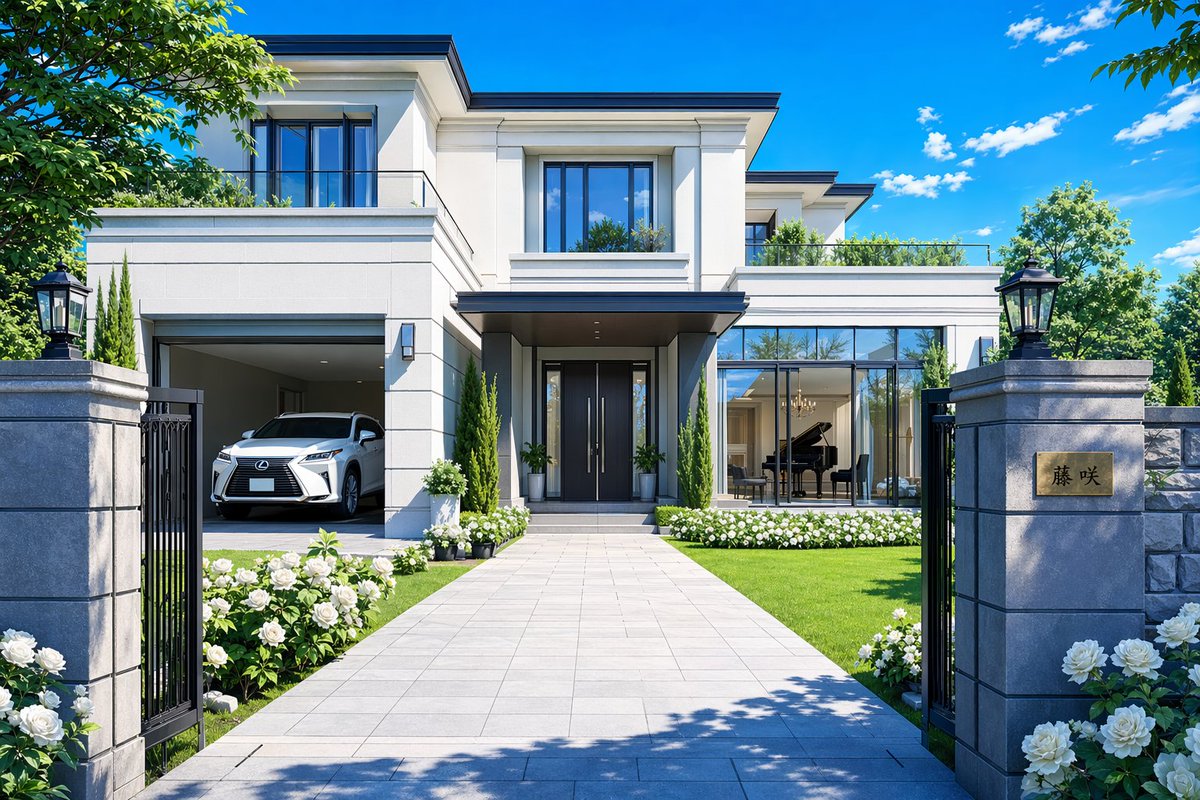 Modern Luxury Mansion Exterior - esempio di prompt GPT Image 2