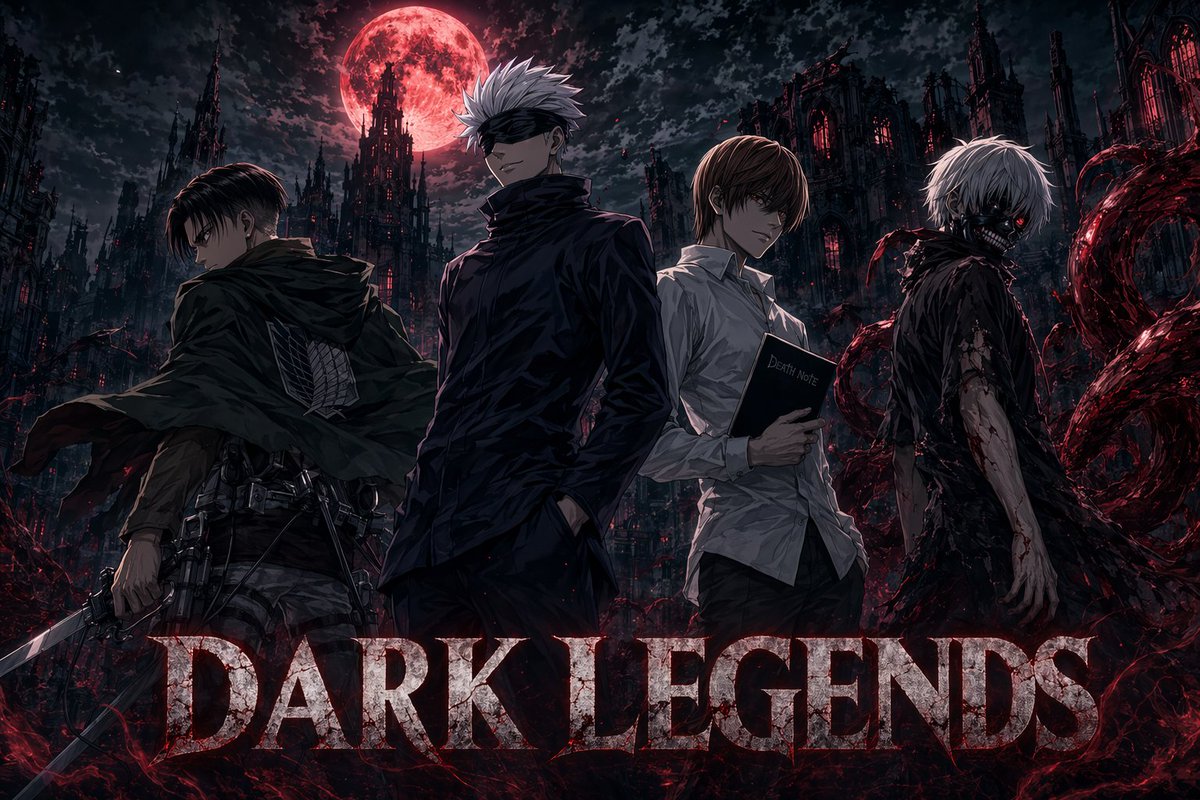 Dark Anime Legends Poster - GPT Image 2 prompt example