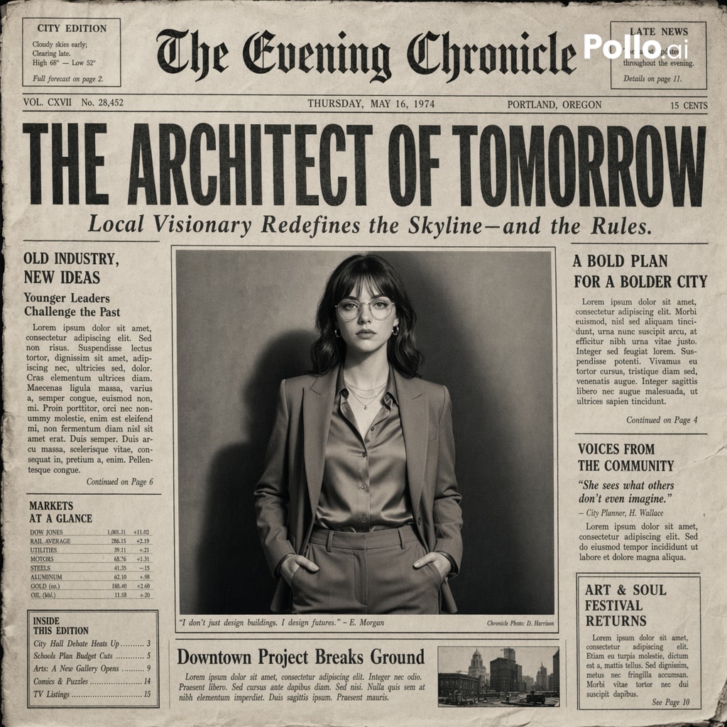 Vintage Newspaper Front Page Generator - GPT Image 2 Prompt-Beispiel