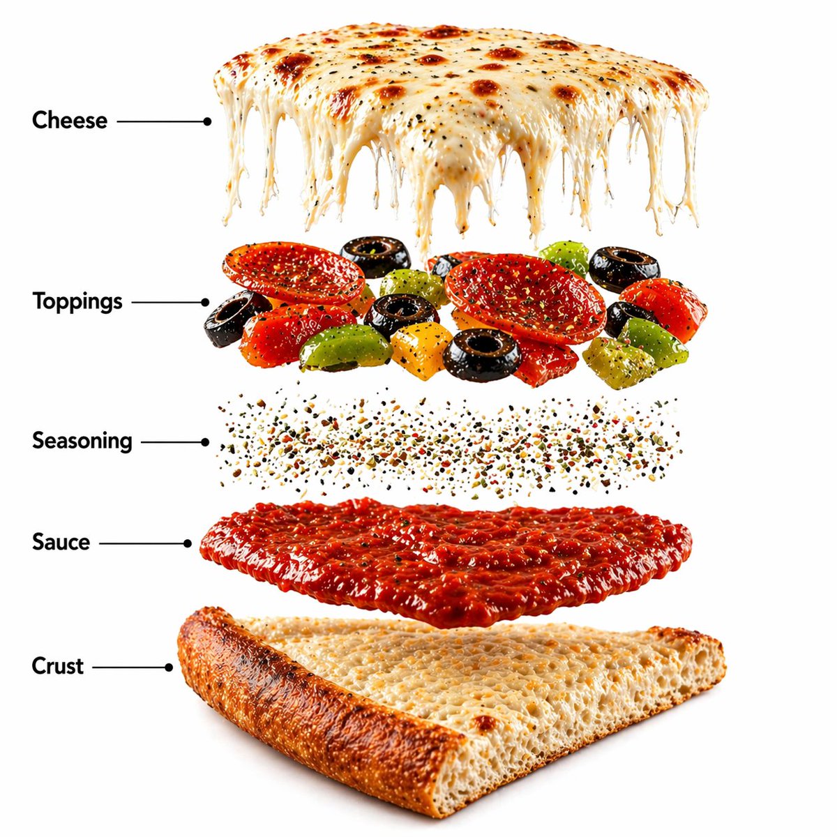 Pizza Food Photography and Infographic - GPT Image 2 prompt example