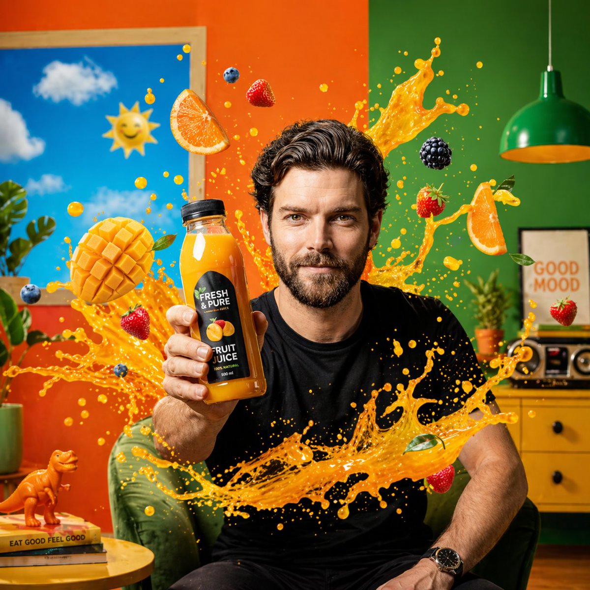 Energetic Juice Advertisement Scene - esempio di prompt GPT Image 2