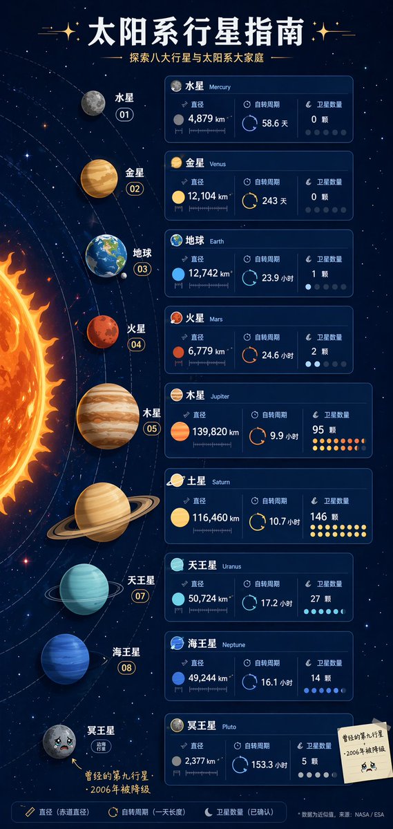 Solar System Infographic Poster - GPT Image 2 prompt example