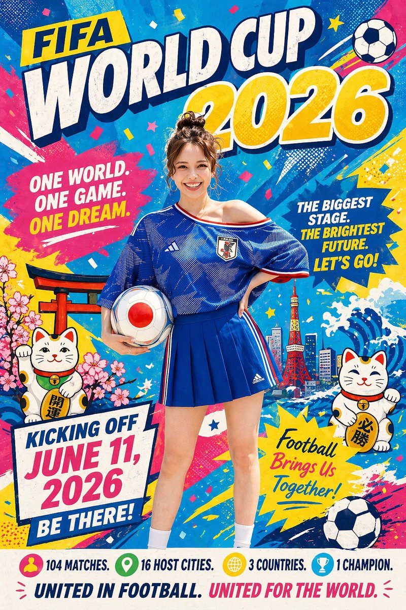 Minimalist World Cup poster - esempio di prompt GPT Image 2