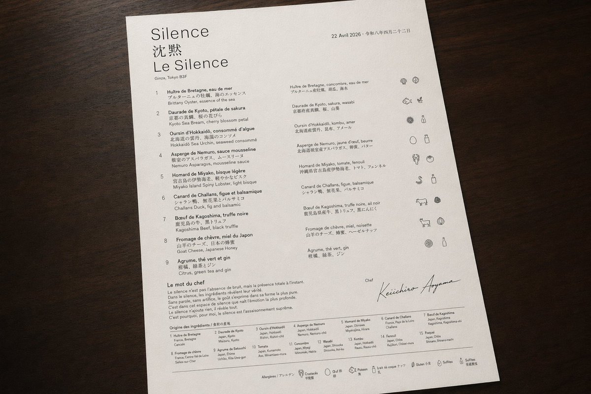 Luxury Bilingual Tasting Menu Photo - esempio di prompt GPT Image 2