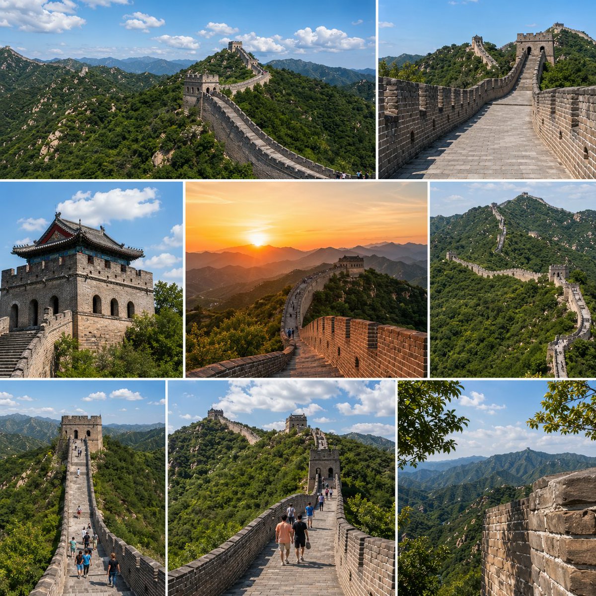 Great Wall Travel Collage - GPT Image 2 Prompt-Beispiel