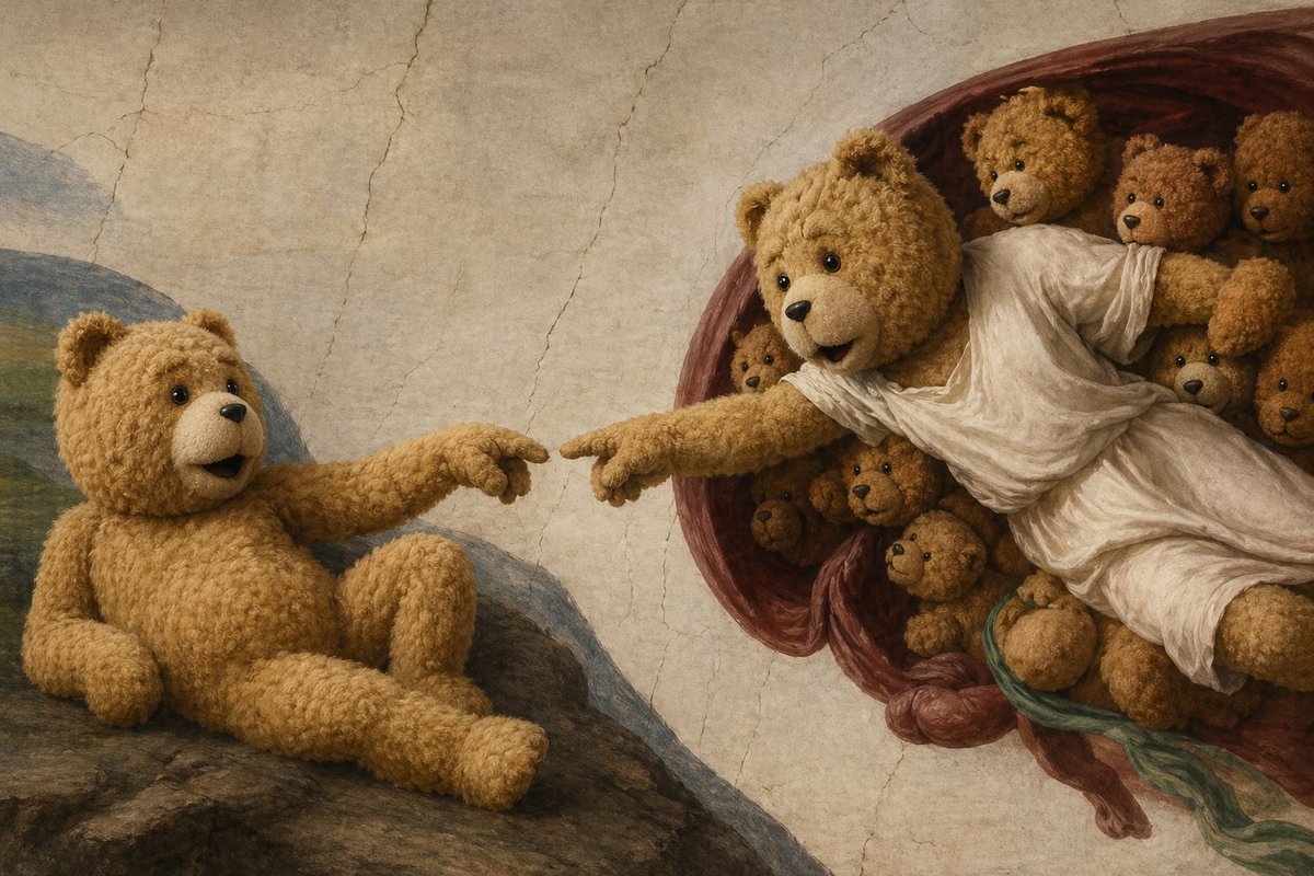 Teddy Bear Creation Fresco - GPT Image 2 prompt example