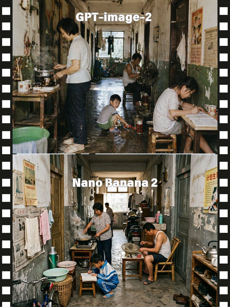 Stacked Corridor Model Comparison - GPT Image 2 prompt example