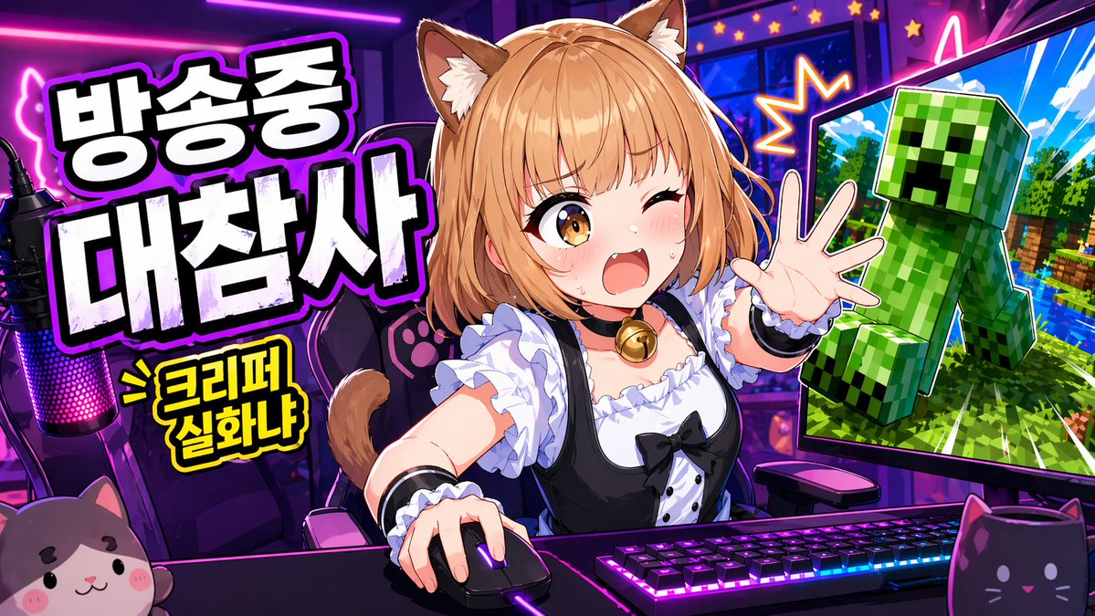 Anime VTuber Minecraft Stream Thumbnail - GPT Image 2 prompt example