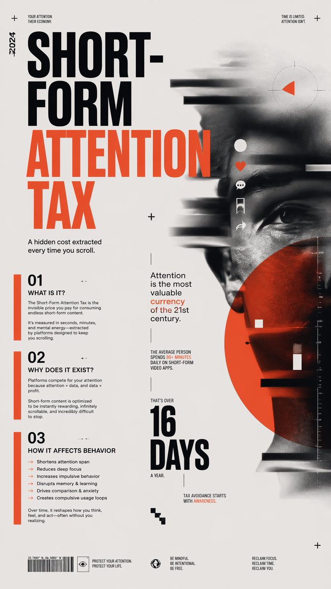 Short-Form Attention Tax Poster - esempio di prompt GPT Image 2