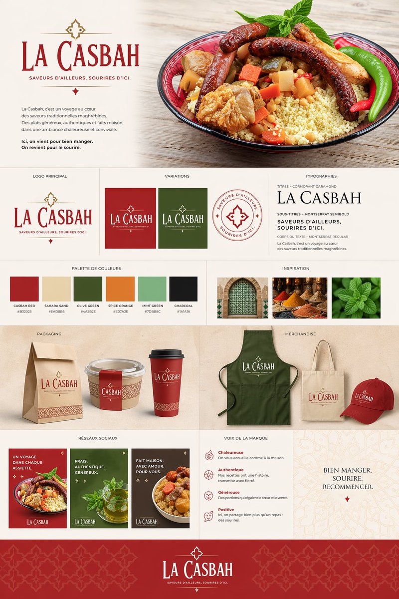 Moroccan Restaurant Brand Board - GPT Image 2 Prompt-Beispiel