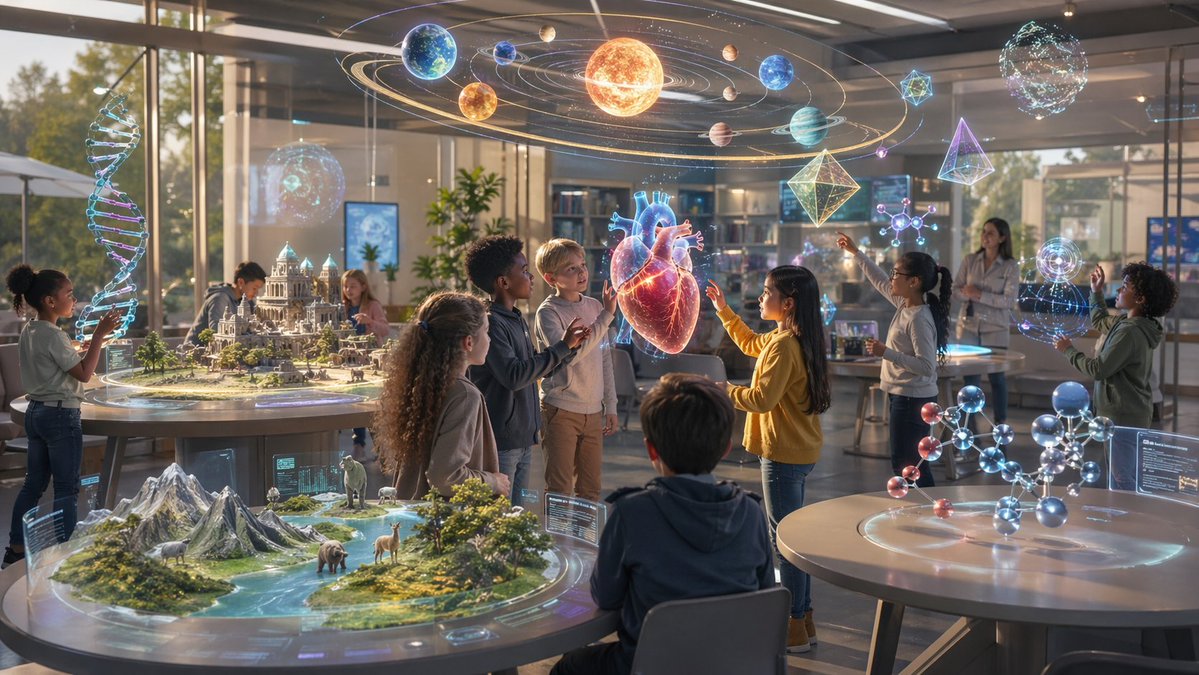 Futuristic STEM Classroom with Holograms - esempio di prompt GPT Image 2