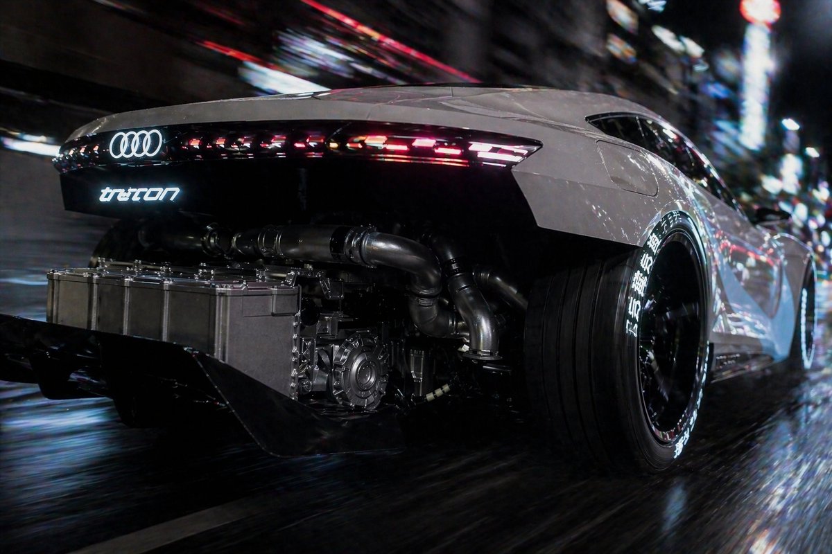 Cyberpunk Audi Rear Chase Shot - esempio di prompt GPT Image 2