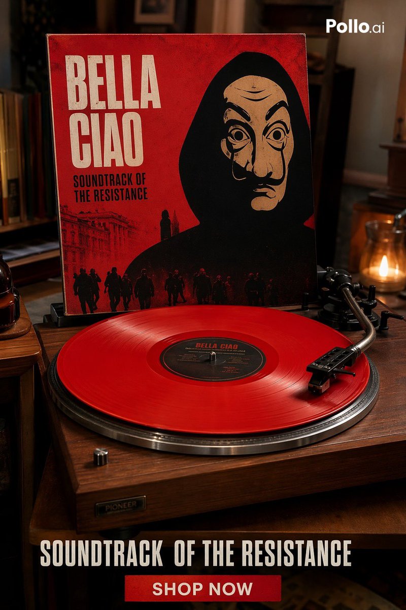 Red Vinyl Soundtrack Ad - esempio di prompt GPT Image 2