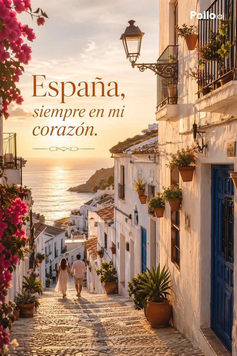 Luxury Spain Sunset Travel Poster - esempio di prompt GPT Image 2