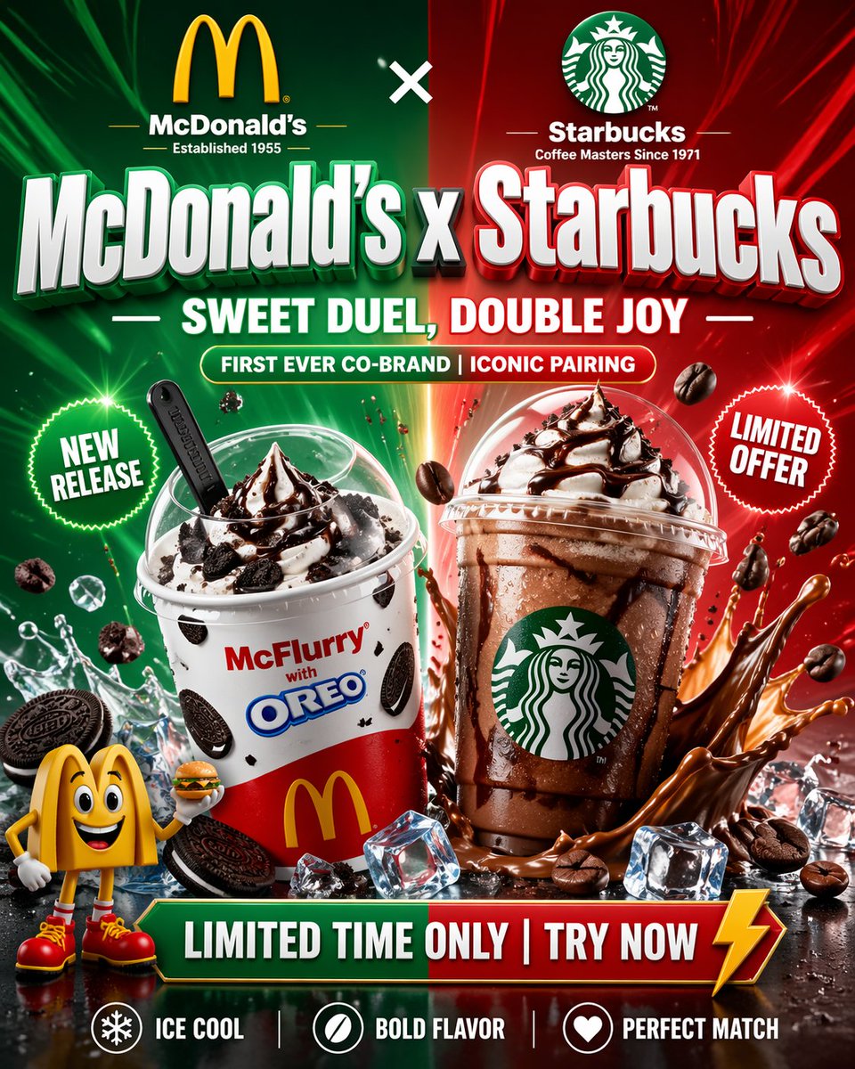 McDonald's x Starbucks Promo Poster - GPT Image 2 prompt example