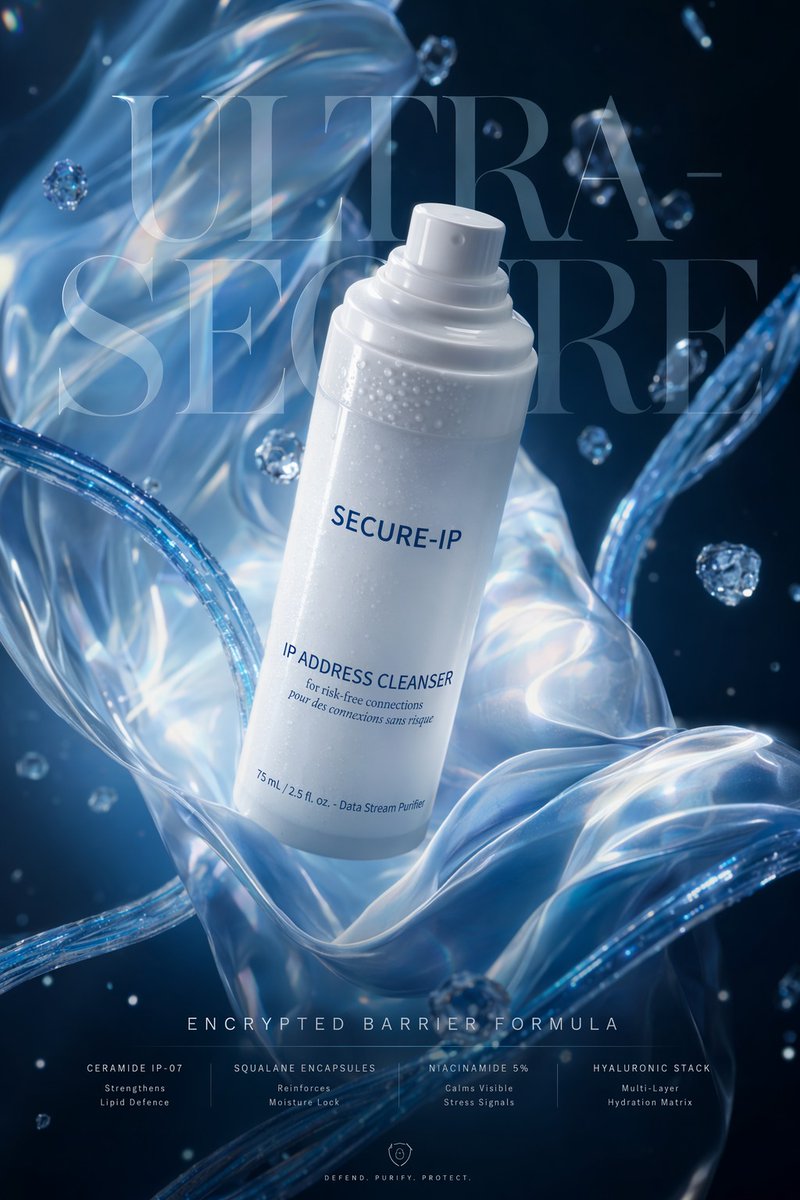 Futuristic Cyber Skincare Ad Poster - GPT Image 2 prompt example