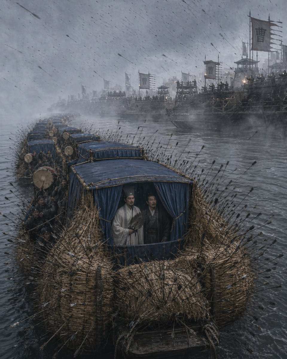 Borrowing Arrows with Straw Boats - GPT Image 2 Prompt-Beispiel