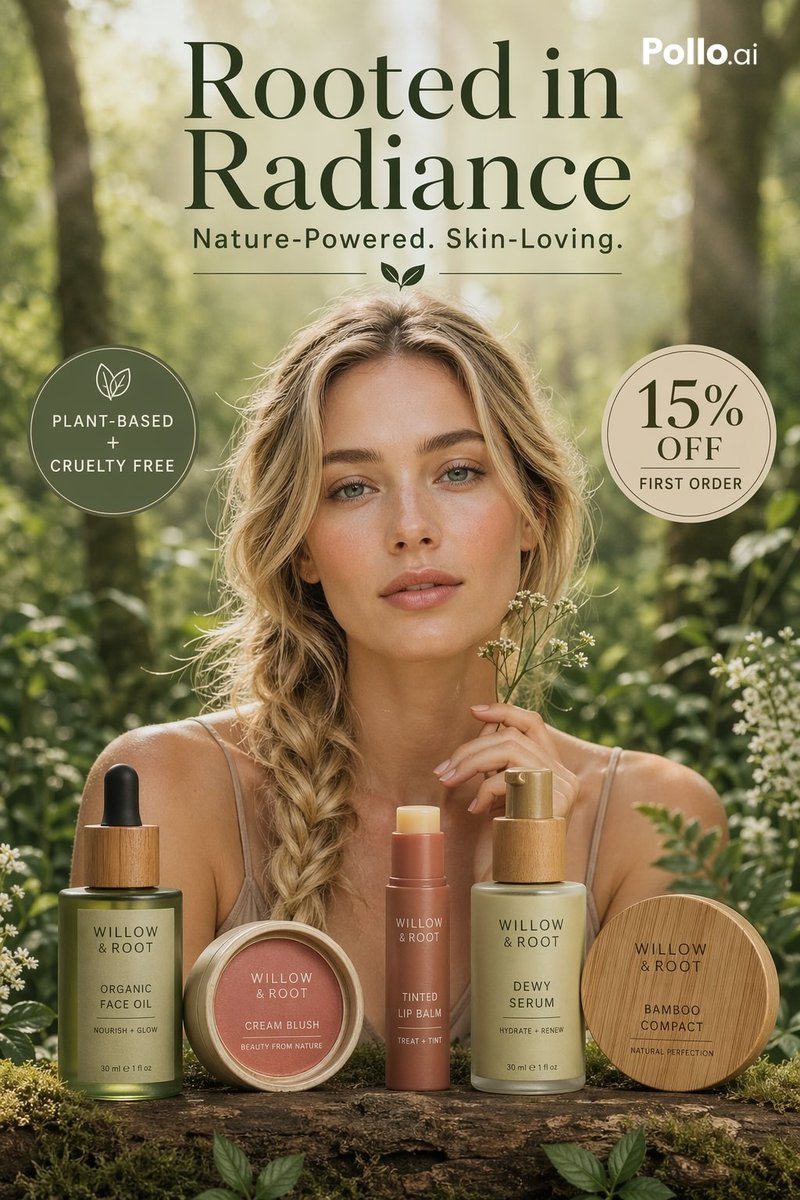 Luxury Botanical Skincare Forest Ad - GPT Image 2 prompt example