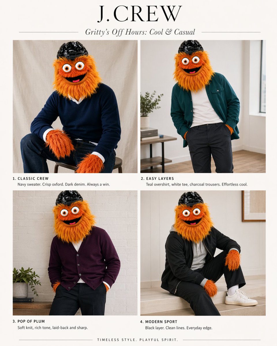 J.Crew Mascot Fashion Editorial - GPT Image 2 prompt example
