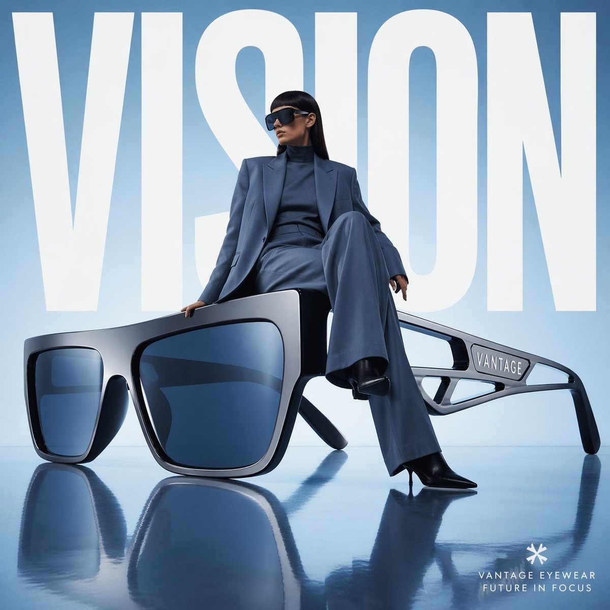 Avant-Garde Eyewear Fashion Ad - GPT Image 2 Prompt-Beispiel