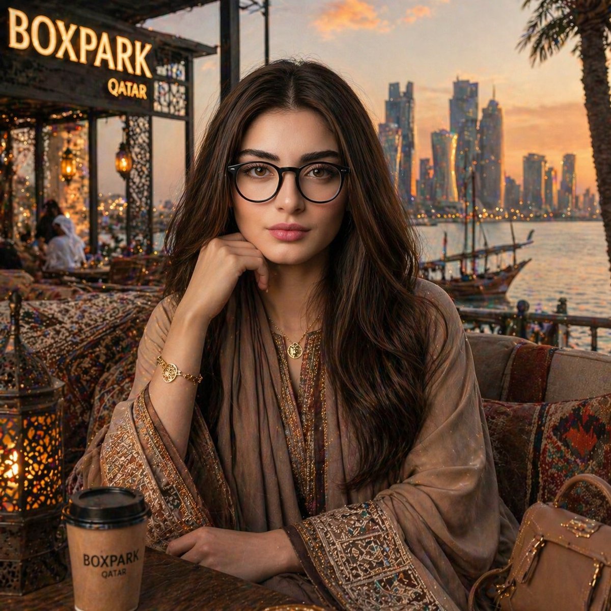 Doha Waterfront Portrait - GPT Image 2 Prompt-Beispiel