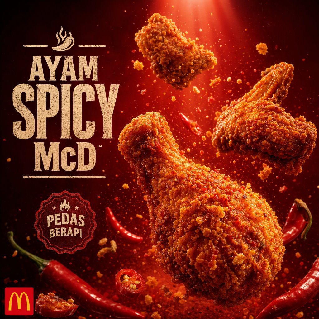 Explosive Fried Chicken Advertisement - GPT Image 2 Prompt-Beispiel