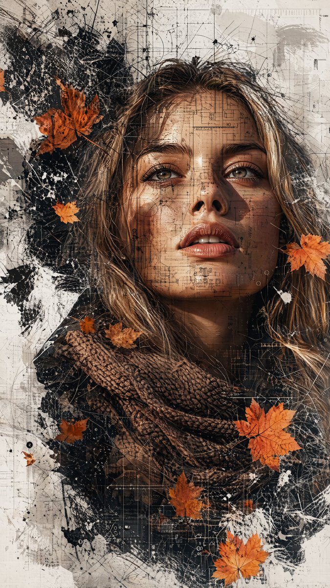 Multimedia Collage Fashion Portrait - GPT Image 2 Prompt-Beispiel