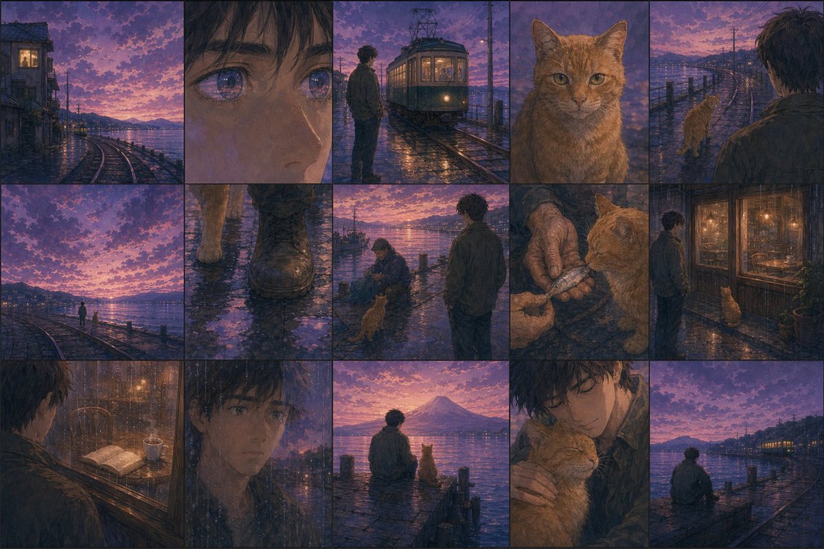 Haruki Murakami Style Comic Prompt - esempio di prompt GPT Image 2