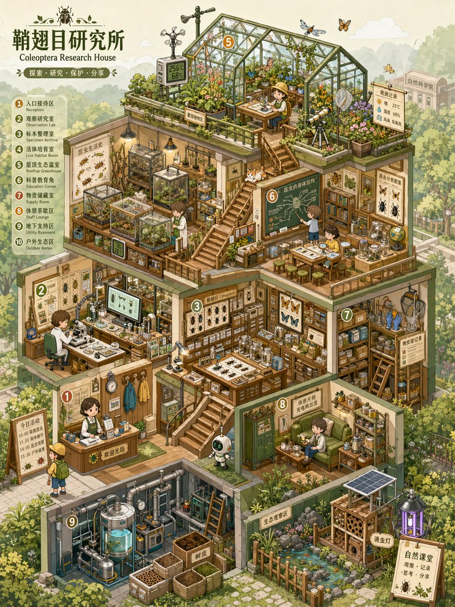Isometric Micro-World Cross-Section Archive - GPT Image 2 prompt example