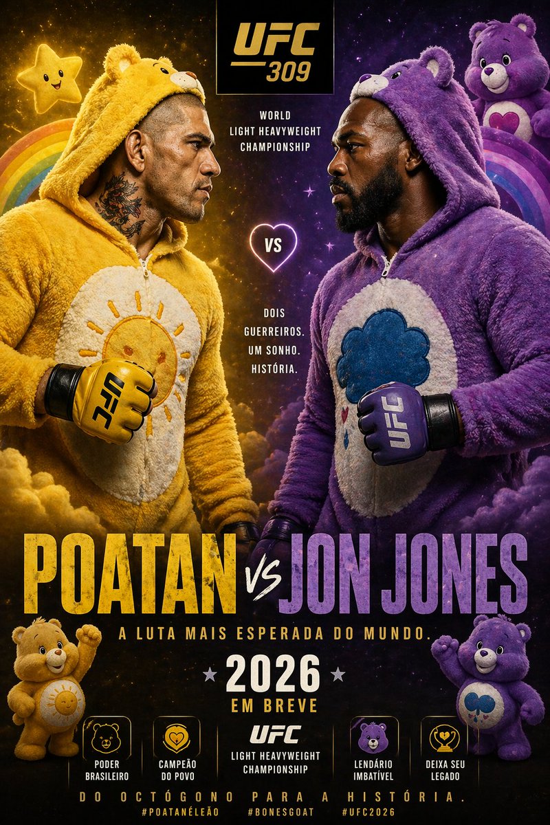Jon Jones vs Poatan Care Bears Style - GPT Image 2 prompt example