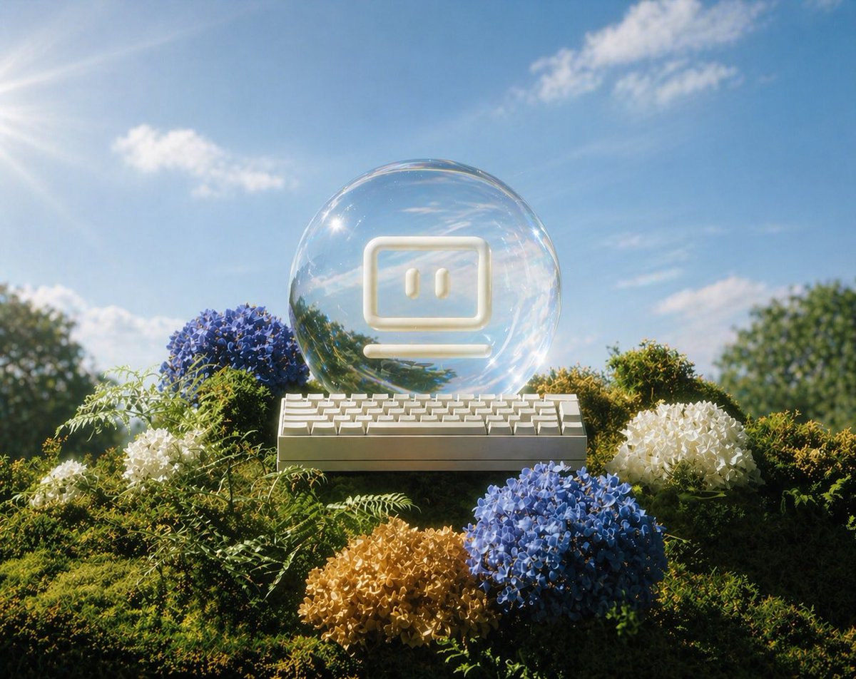 Glass AI Orb in a Garden - GPT Image 2 prompt example