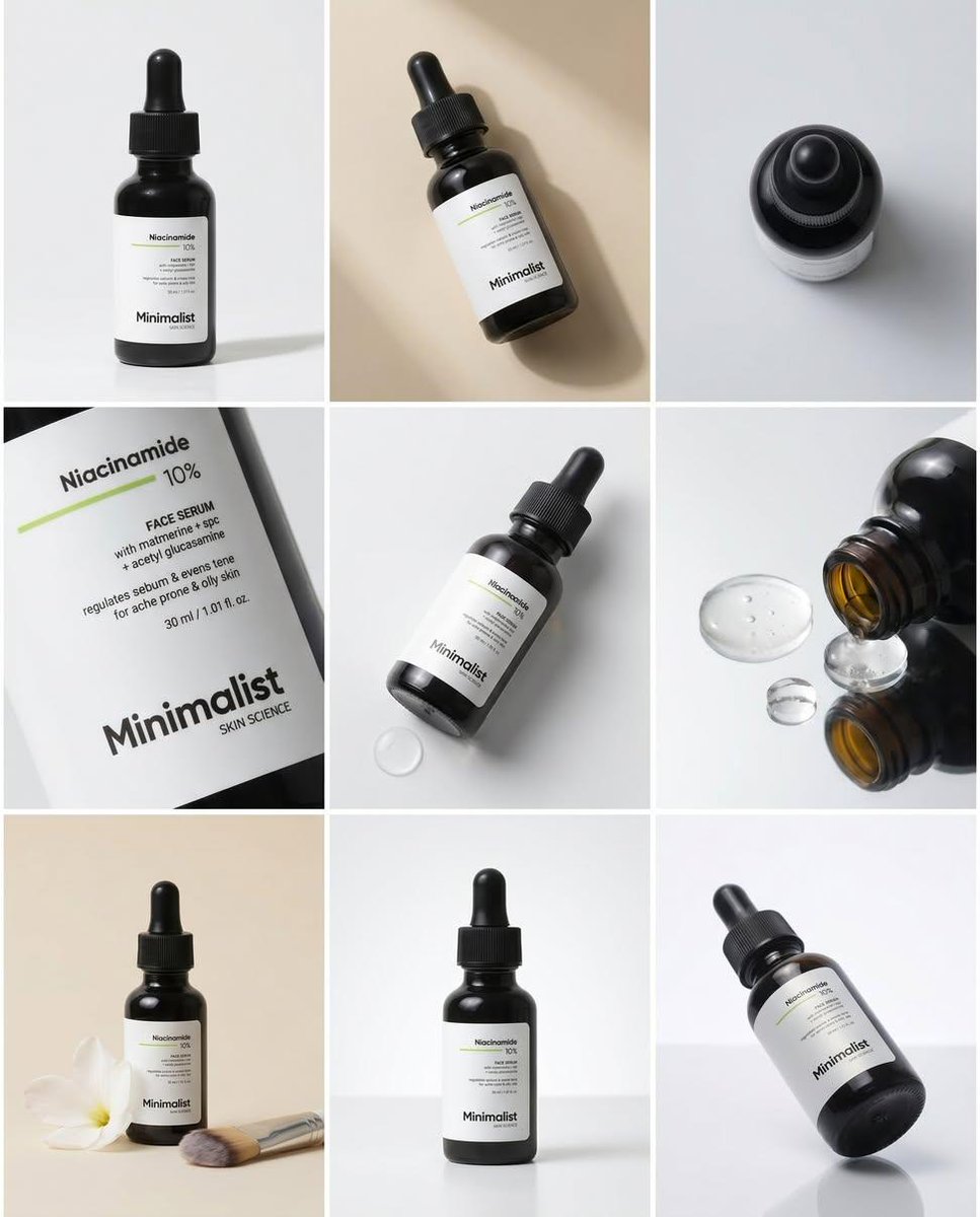 Minimalist Serum Product Collage - GPT Image 2 prompt example