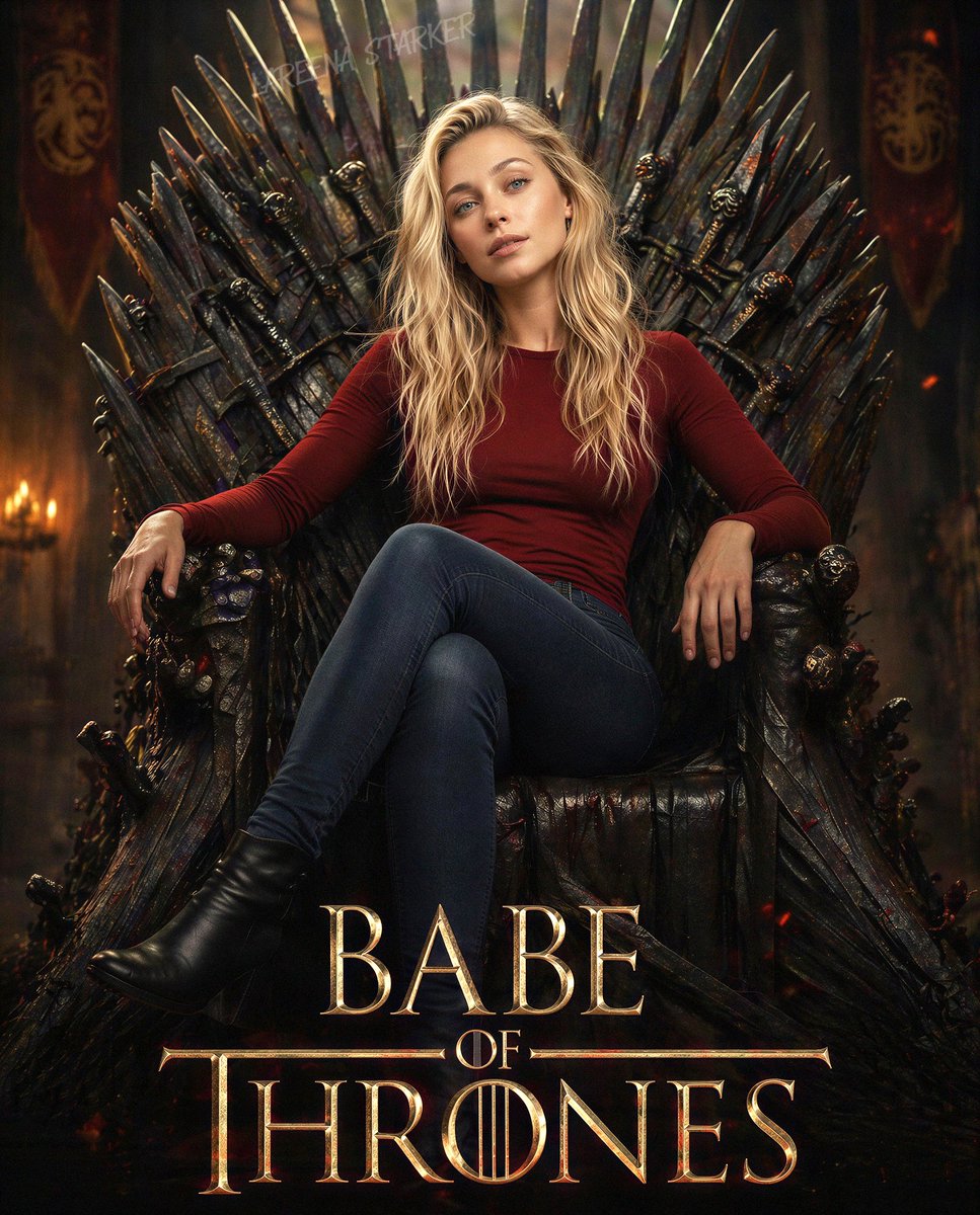 Modern Queen on Iron Throne Poster - GPT Image 2 prompt example