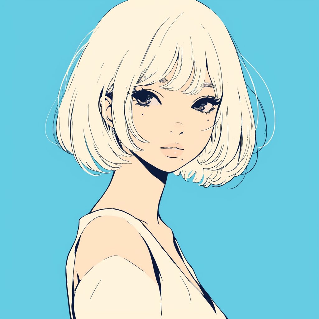 Minimalist Anime Girl Side Profile - esempio di prompt GPT Image 2