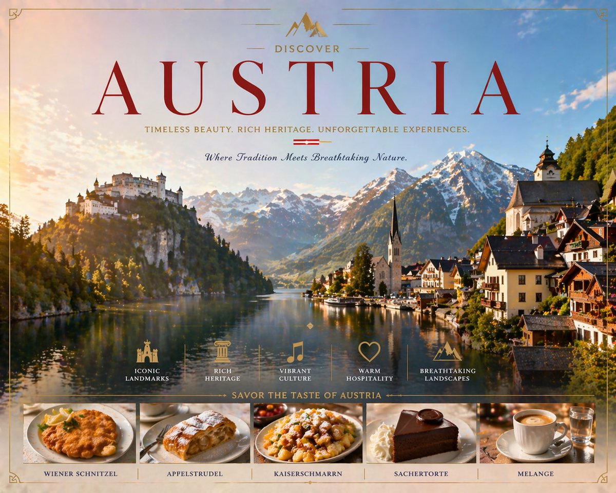 Luxury Austria Travel Poster - GPT Image 2 prompt example