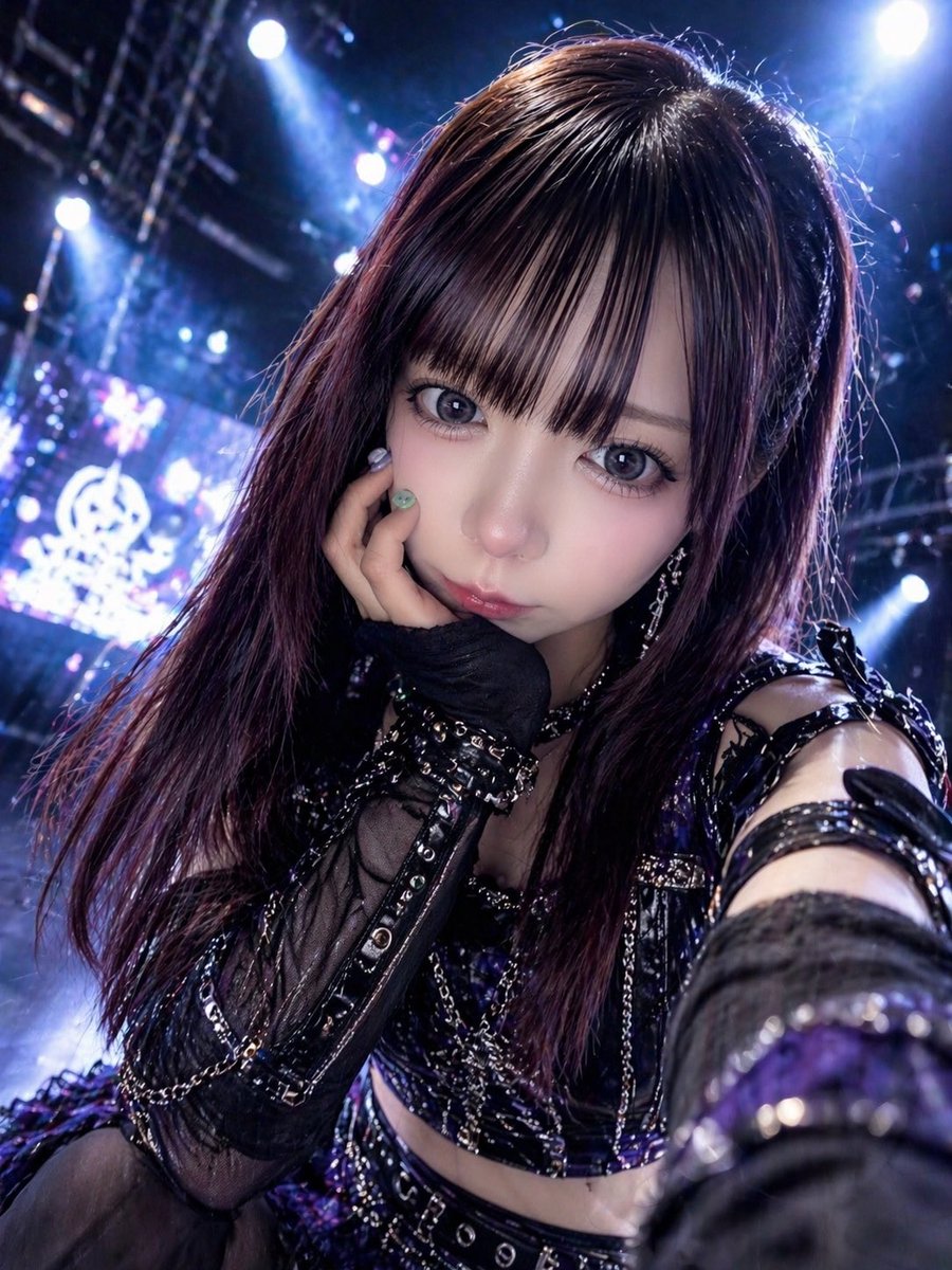 Gothic Idol Concert Selfie - GPT Image 2 prompt example