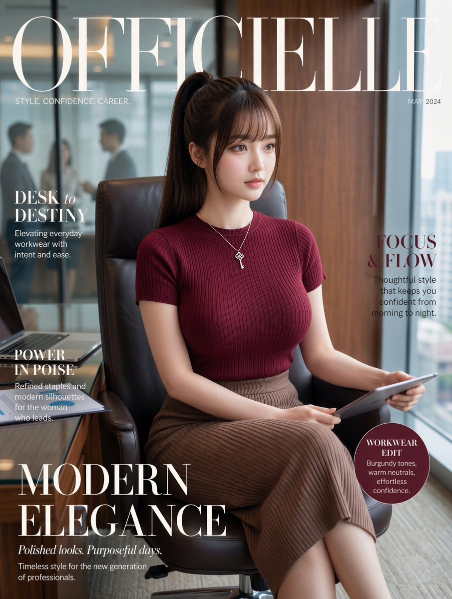 Office Fashion Magazine Cover - GPT Image 2 prompt example